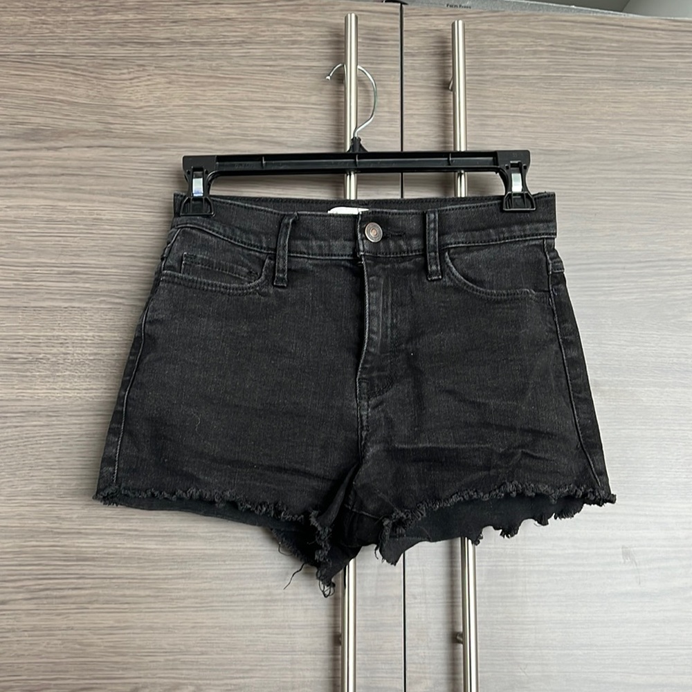 Abercrombie and Fitch Black Denim Shorts